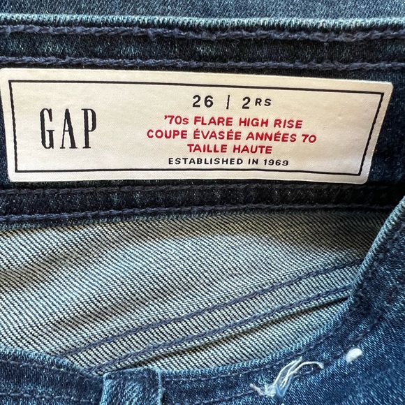 Gap high rise 70s flare jeans size 26 - Picture 9 of 9
